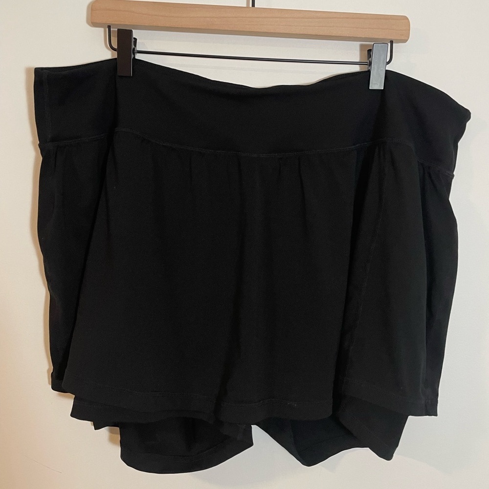 Old Navy Active Black Stretch Athletic Shorts Shirt Skort Size 3x Activewear